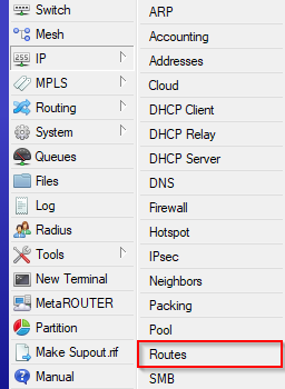 Ip Opção Rotas - IP WAN estática