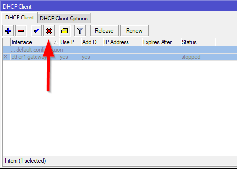 Desabilitando o DHCP Client