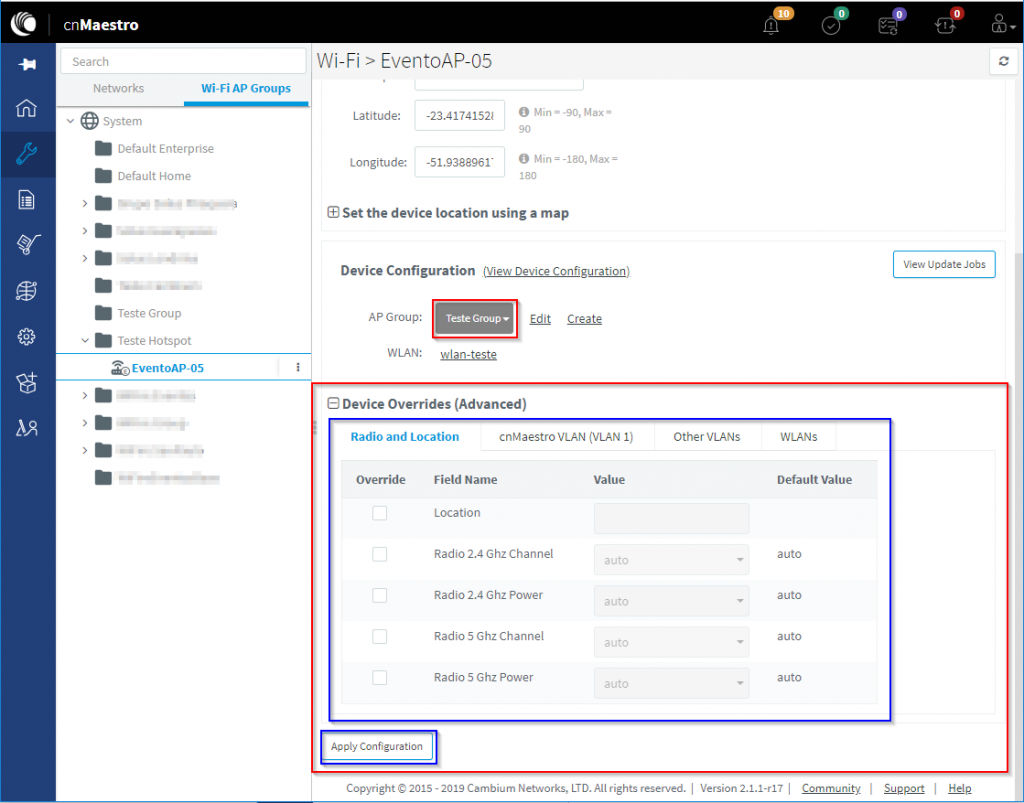 Applicando as Configurações no Access Point