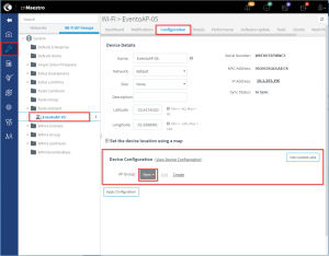 Selecionando o AP Group para o dispositivo AP