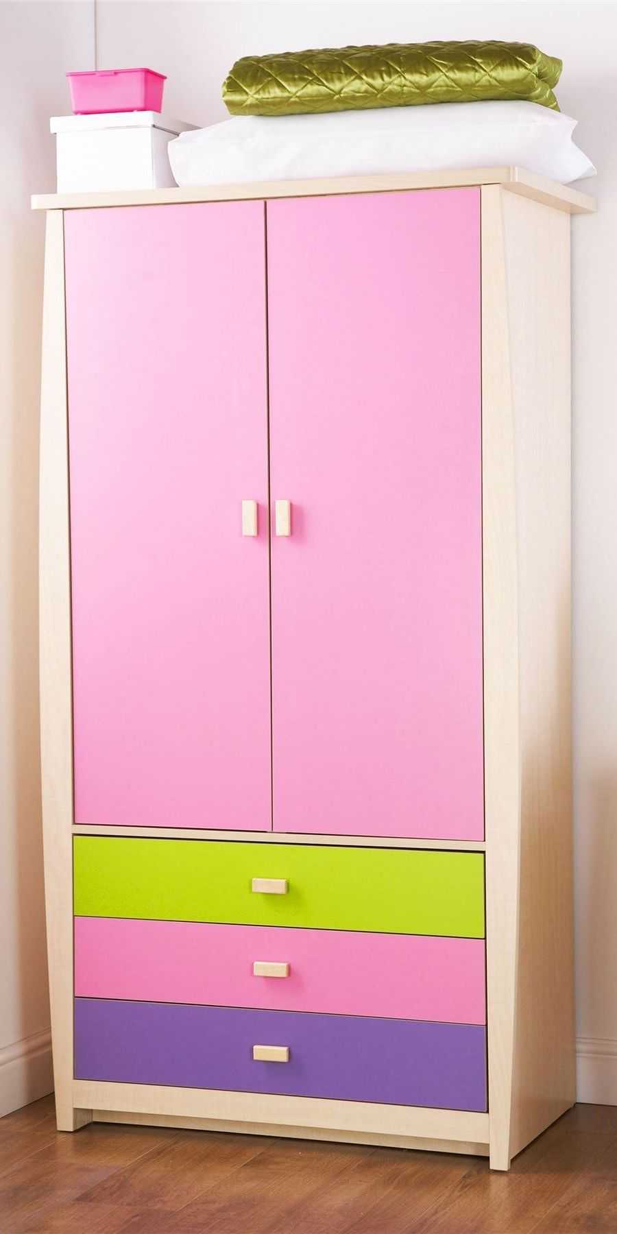 Most Recent Pink Sydney Range Set 3 Storage Bed Wardrobe Bedside Desk Drawer In Childrens Pink Wardrobes 