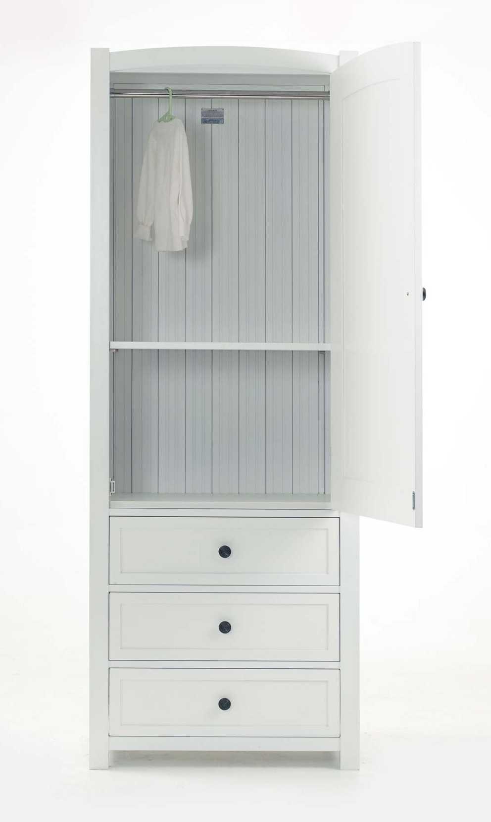 Featured Image of Single White Wardrobes With Drawers