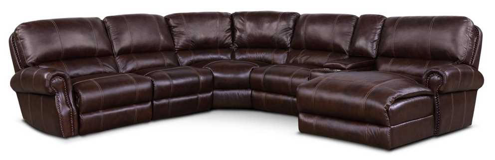 Featured Image of Norfolk Chocolate 6 Piece Sectionals With Raf Chaise