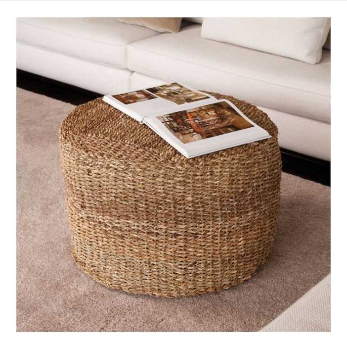 Displaying Photos of Natural Solid Cylinder Pouf Ottomans (View 4 of 10