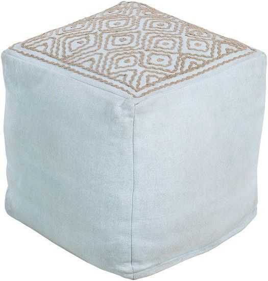 Featured Image of White And Blush Fabric Square Ottomans