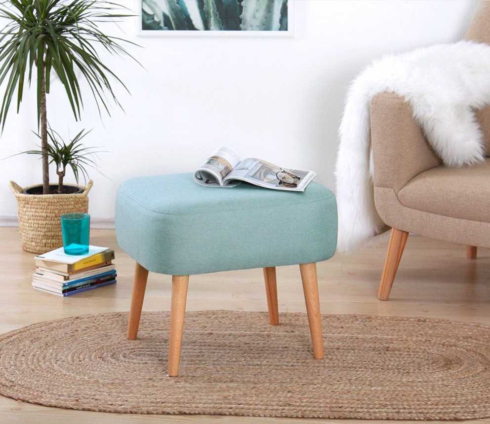 10 Photos Wooden Legs Ottomans