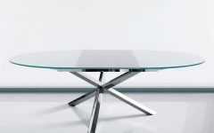 Glass Round Extending Dining Tables