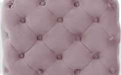 Pink Champagne Tufted Fabric Ottomans