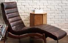 Brown Leather Chaises