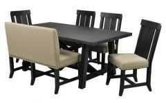Jaxon 7 Piece Rectangle Dining Sets with Upholstered Chairs
