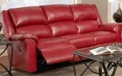 Red Leather Reclining Sofas and Loveseats