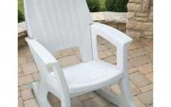 White Resin Patio Rocking Chairs