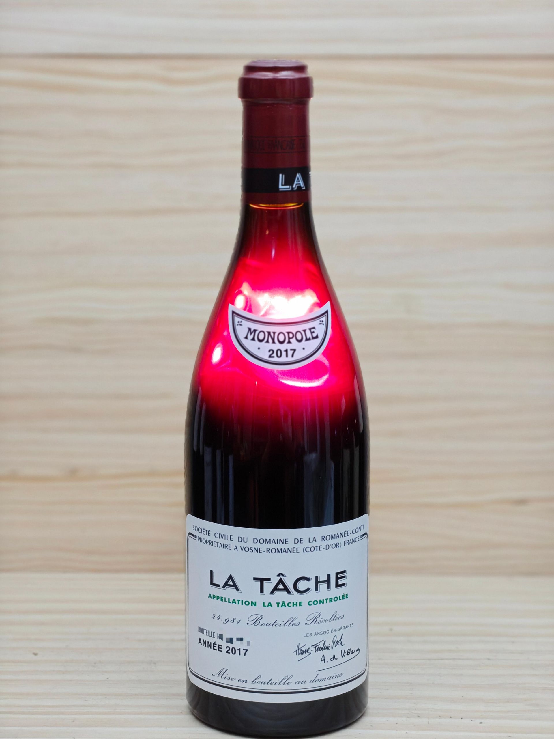 DRC La Tâche 酒標蠟封與防偽鑑定細節示意圖