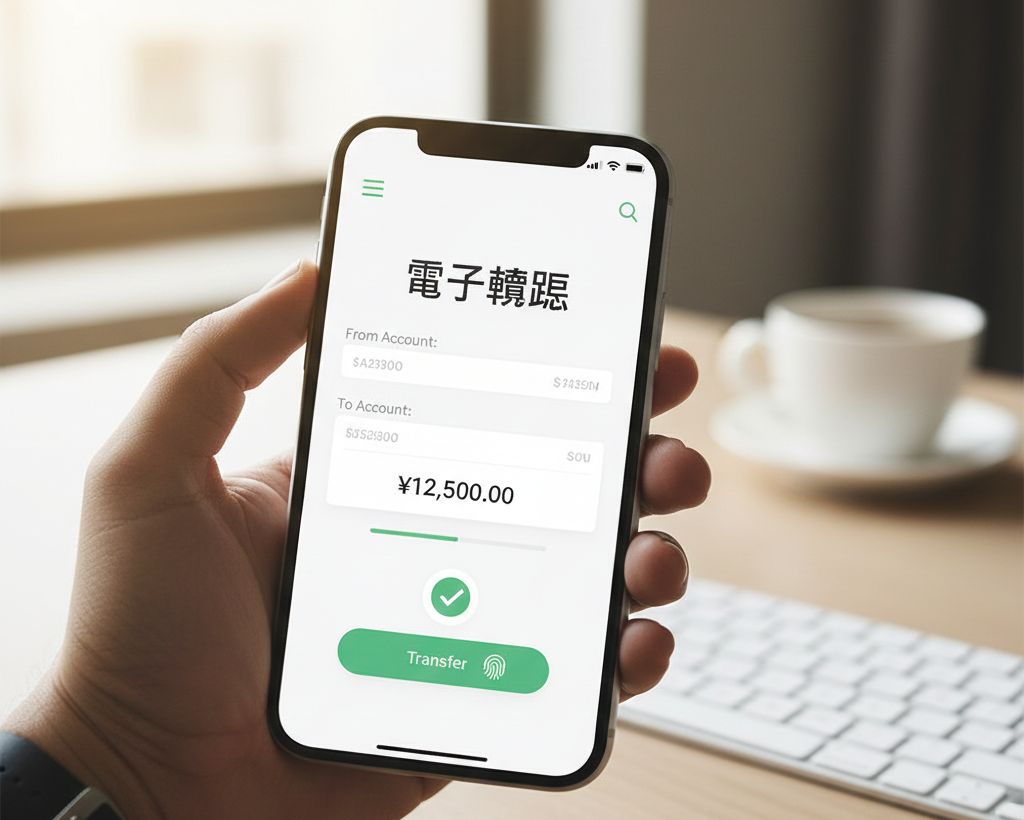 使用手機銀行進行電子轉賬