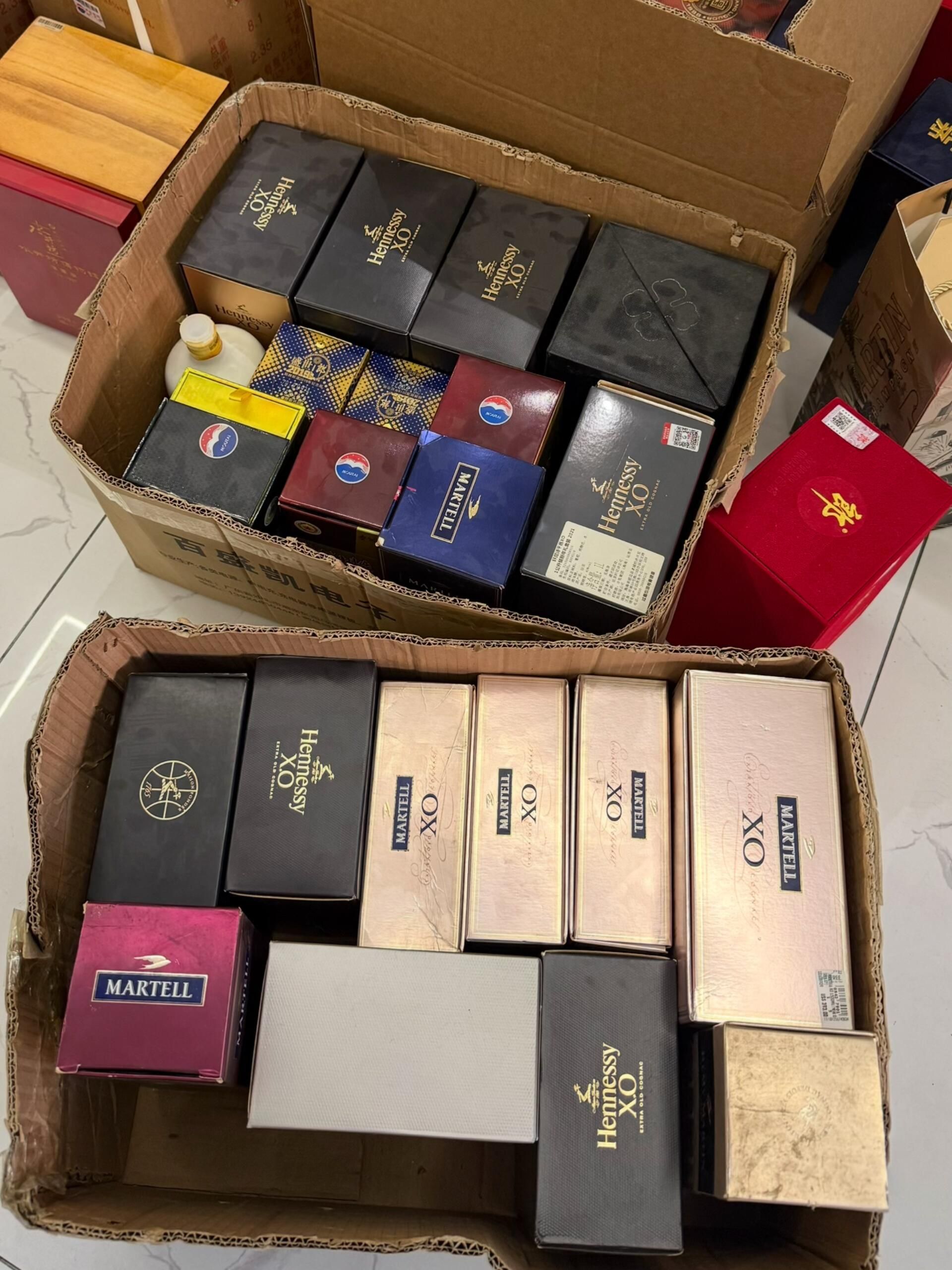混合紅酒威士忌與XO按酒櫃位置分組並以六個角度補拍的相片點算流程圖