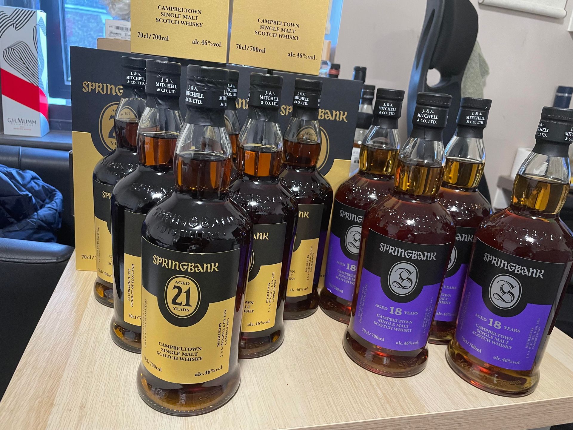 Springbank、Longrow及Hazelburn正標上的品牌全名與產品系列欄位