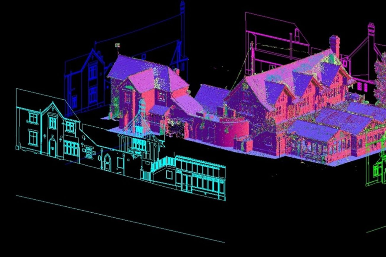 Measured building survey drawings including plans and elevations