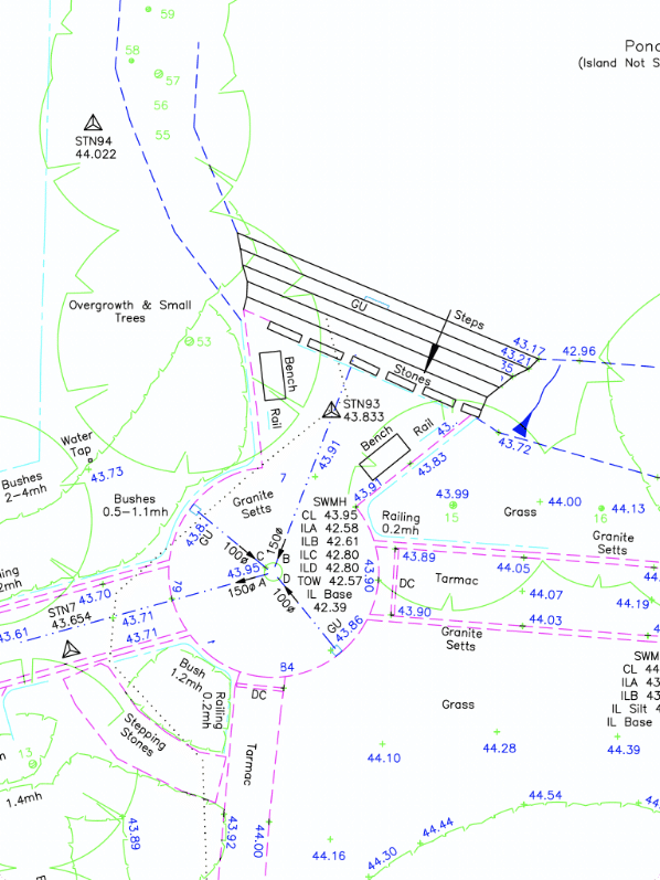 Measured building survey drawings including plans and elevations