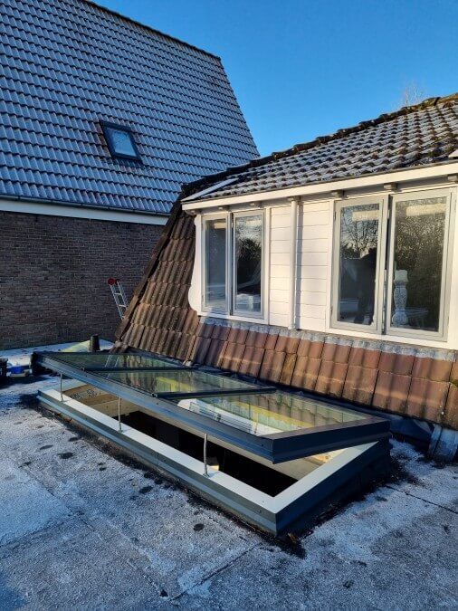 vlakke lichtstraat met ventilatie