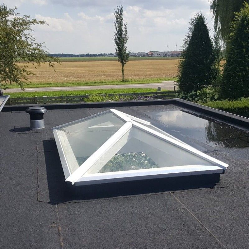 Afbeelding lichtstraat schilddak 2000 x 1000mm hoog rendement veiligheidsglas