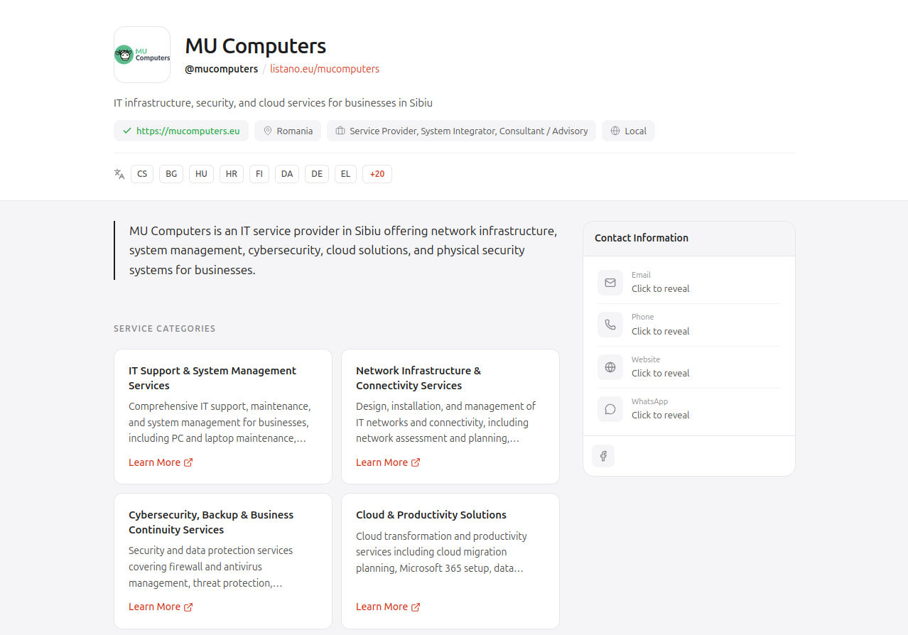 Živý firemní profil