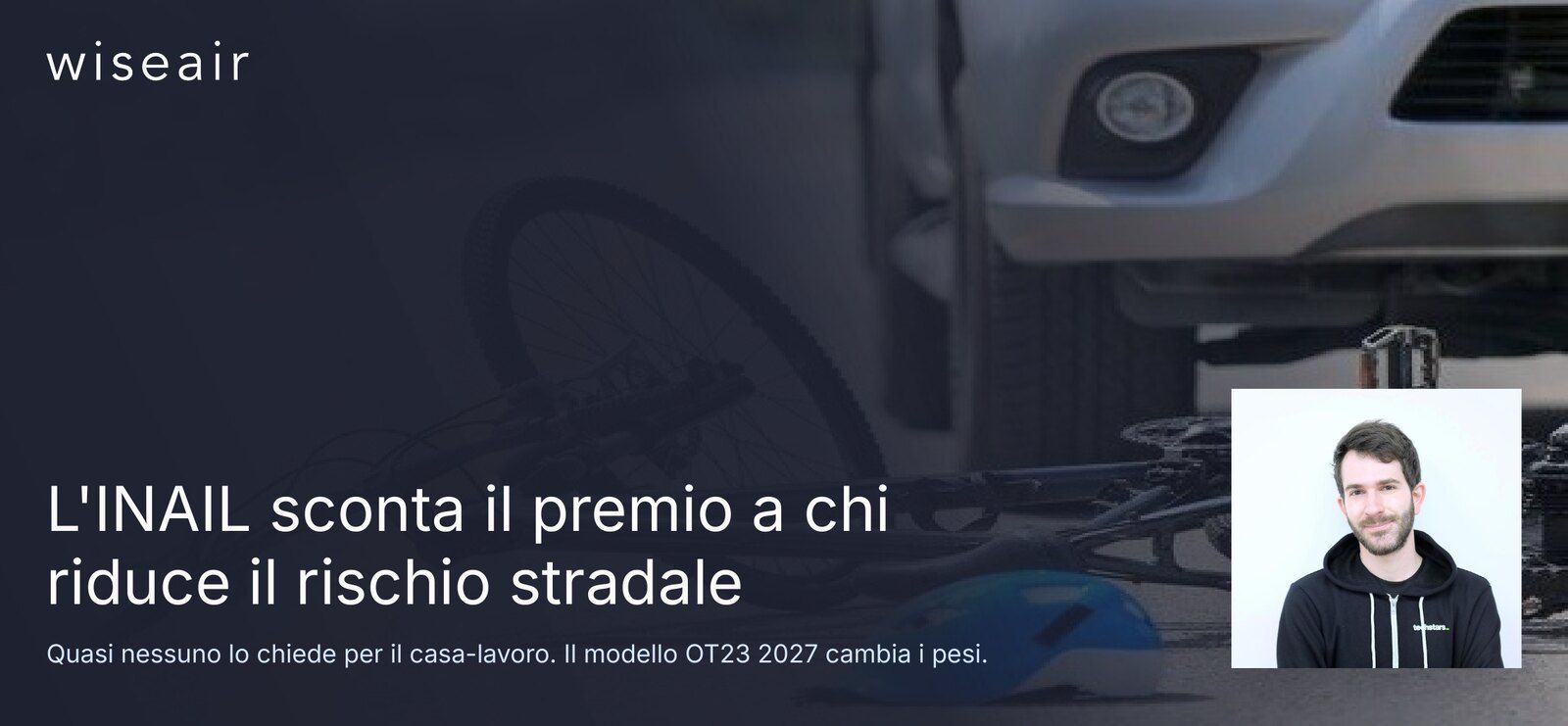 L'INAIL sconta il premio a chi riduce il rischio stradale. Quasi nessuno lo chiede per il casa-lavoro.
