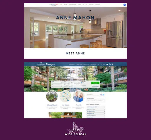 2 examples of real estate websites that can be used as marketing materials for real estate agents