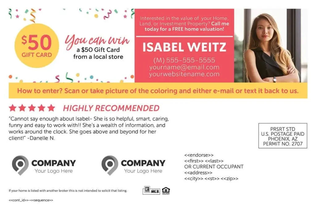 real estate postcards