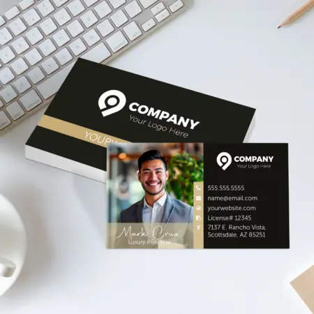 Realtor business card with photo design 4