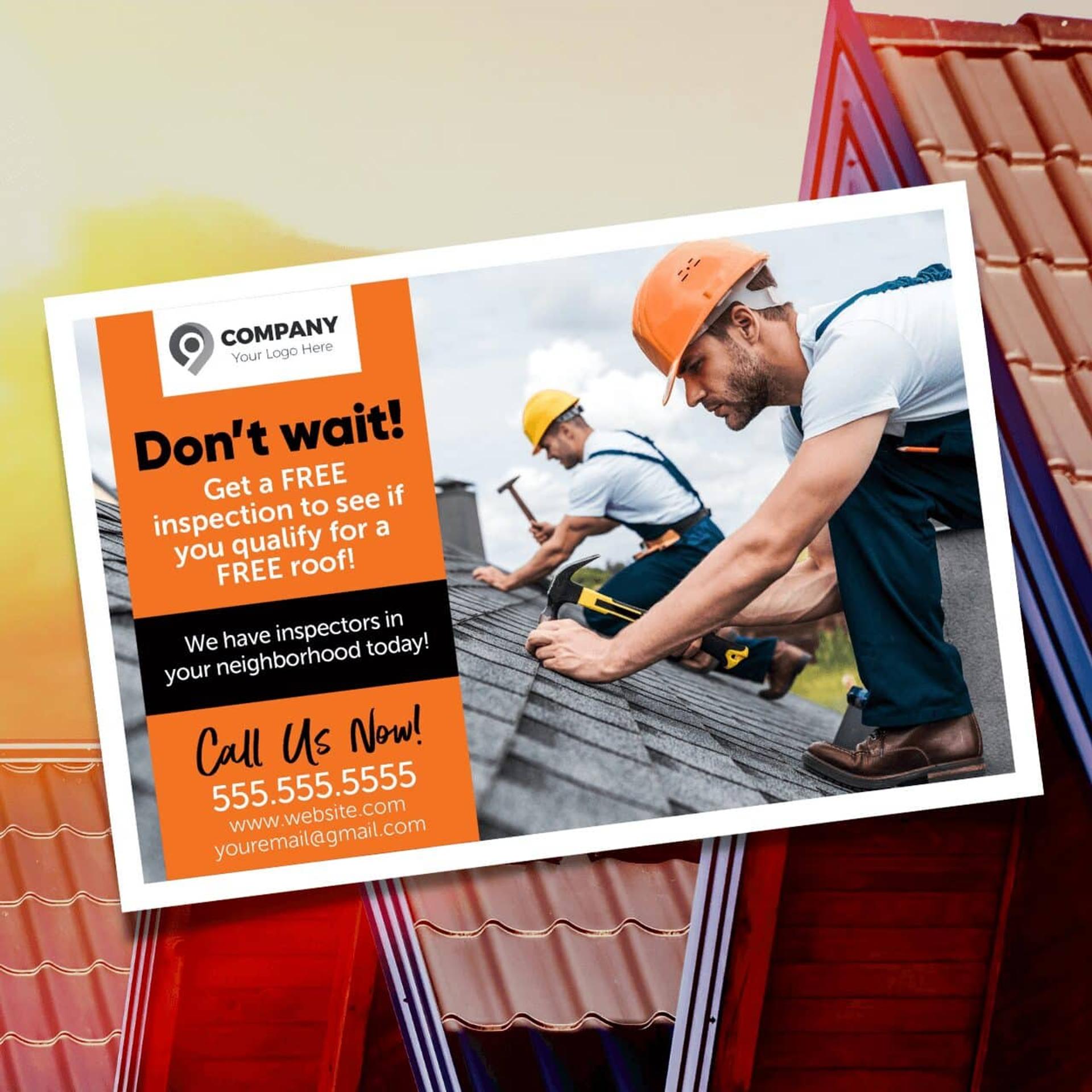 Roofing direct mail marketing template