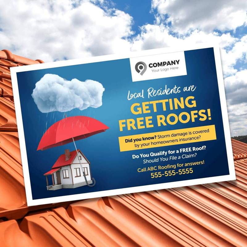 Roofing postcards