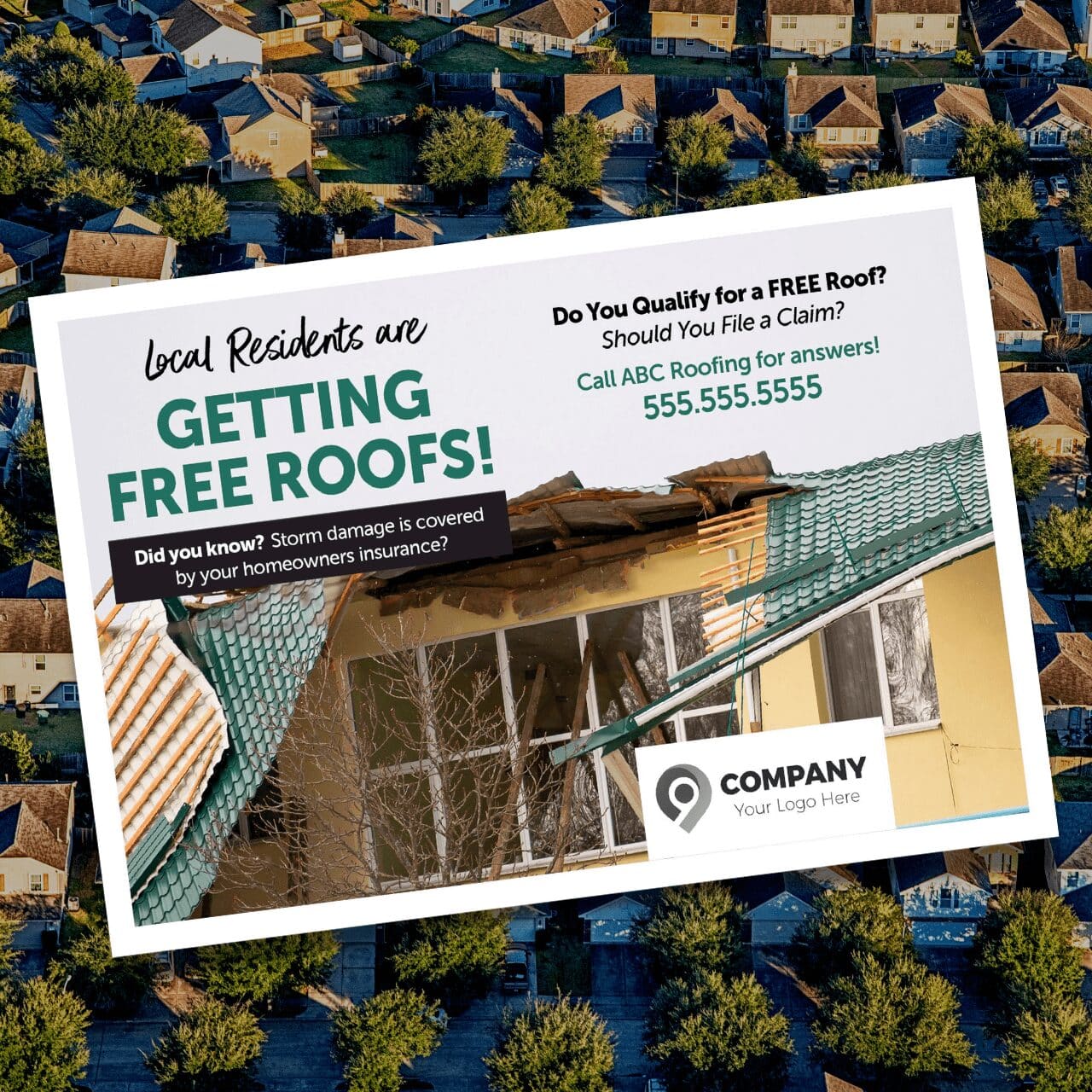 Roofing postcard example 3