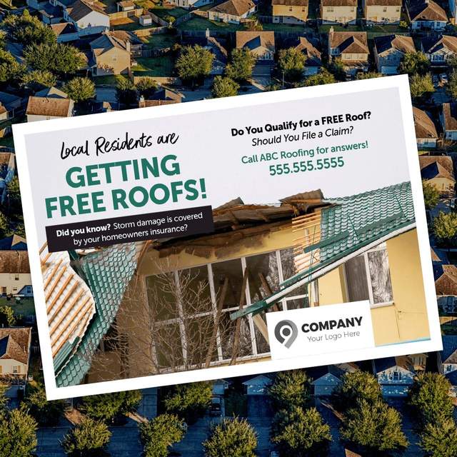 Roofing postcard example 3
