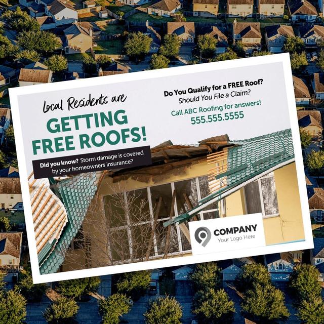 Roofing postcard design 3