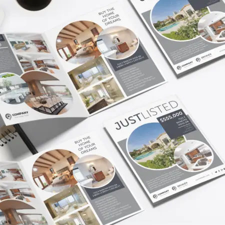 real estate just listed brochure