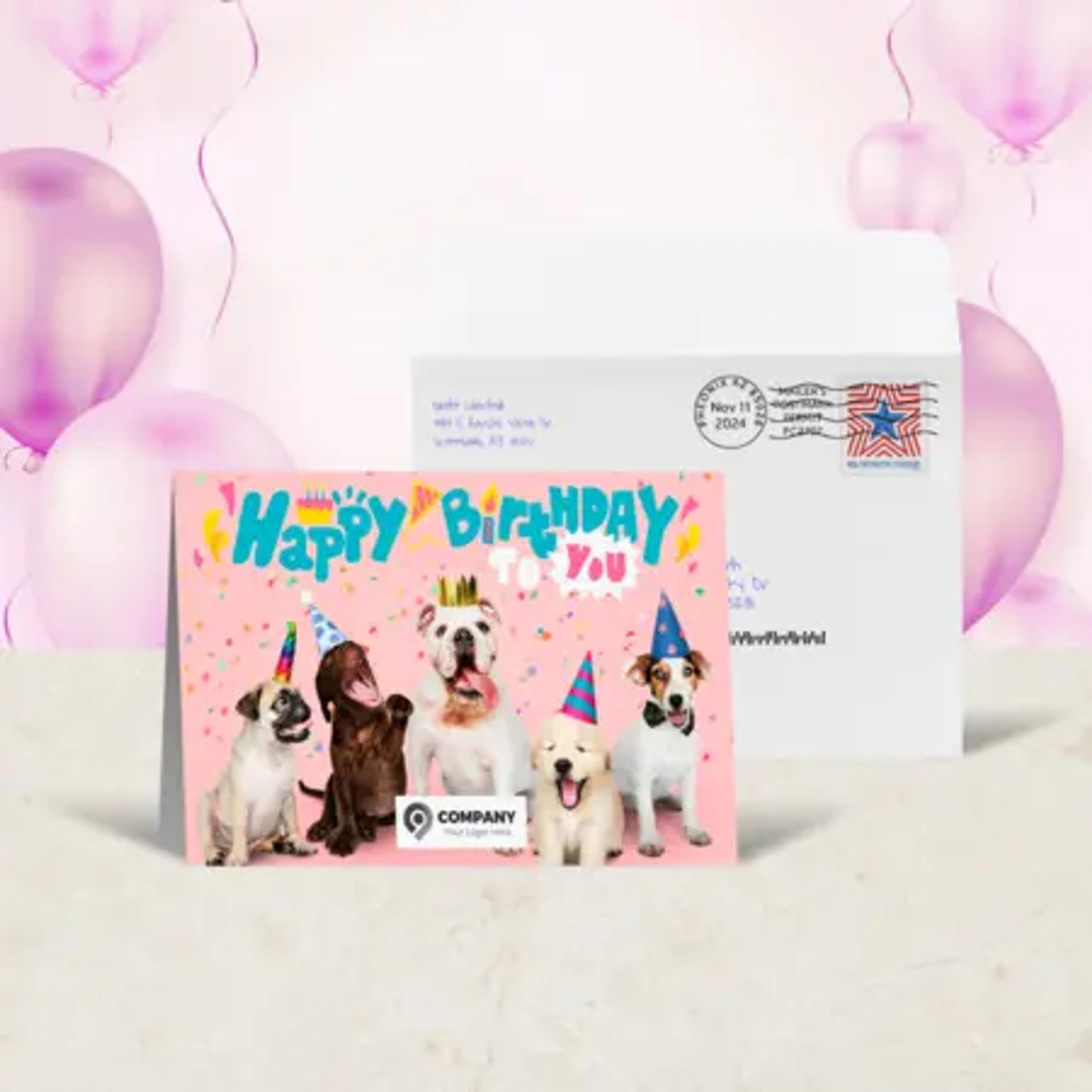 Birthday greeting card template 3