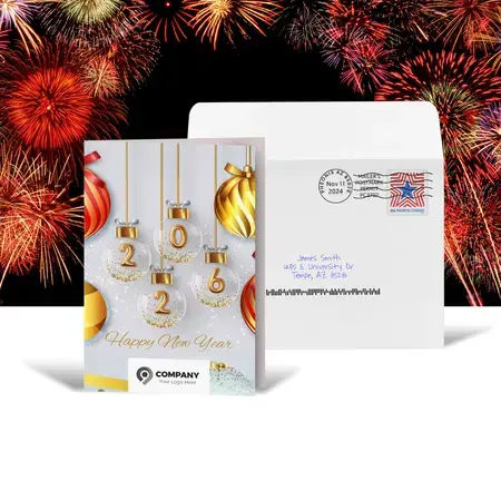 New Year's greeting card design 2