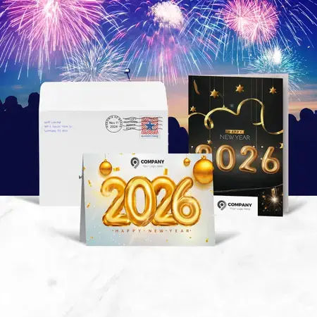 New Year's greeting card design 3
