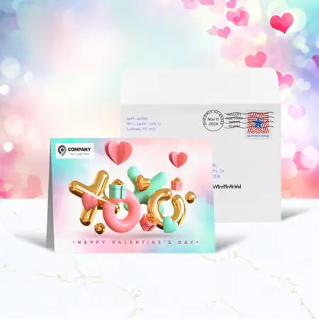 Valentine's Day greeting card design 3