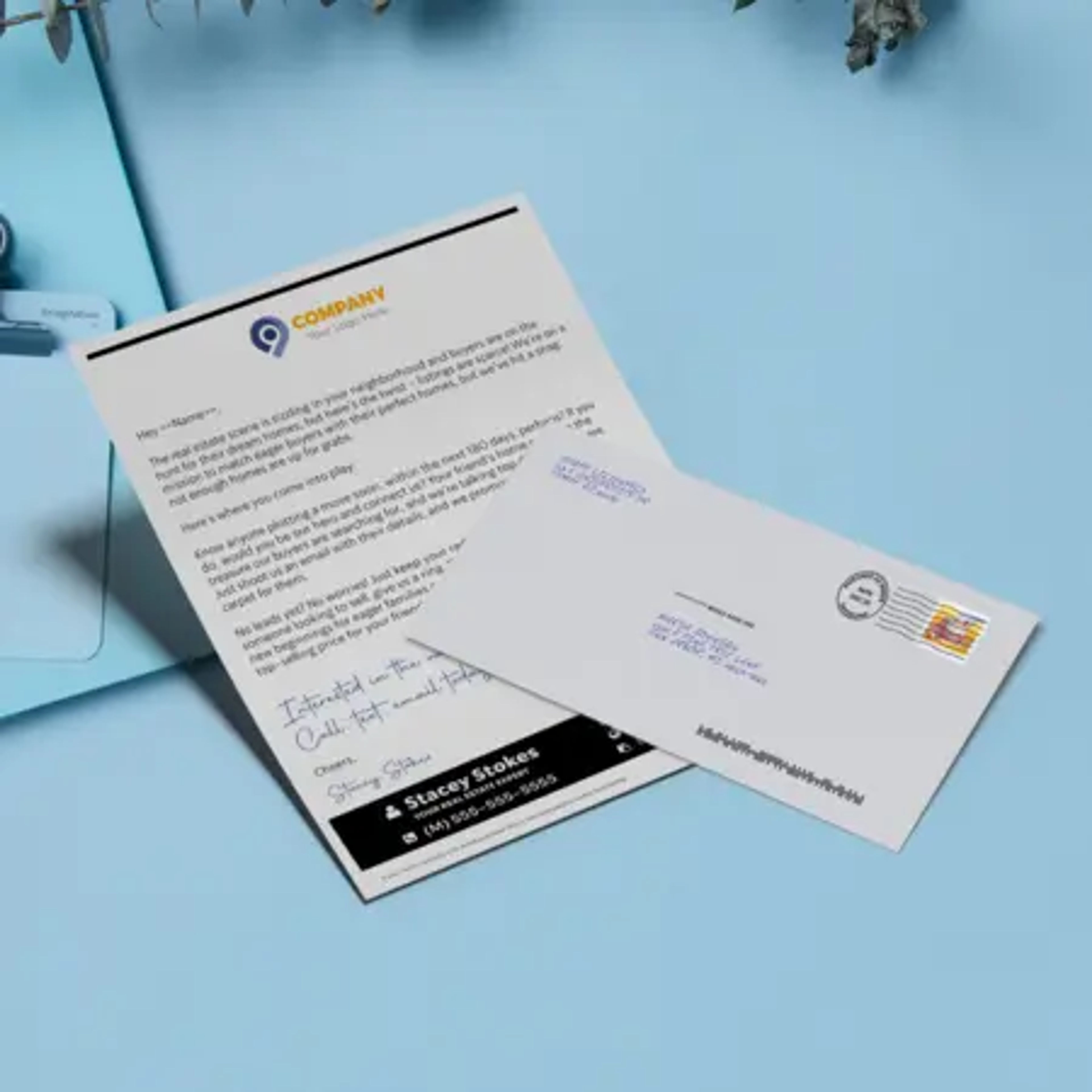 golden letter real estate template