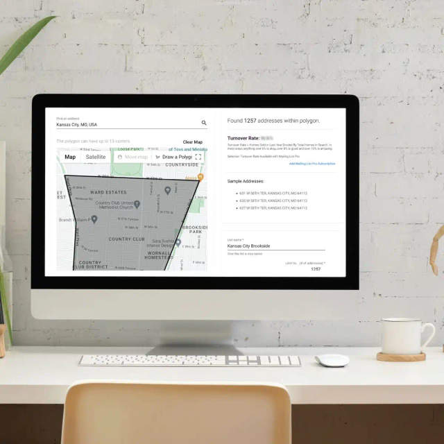 Mailing list map interface