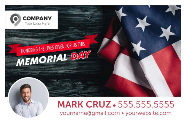 Memorial Day Real Estate Postcards