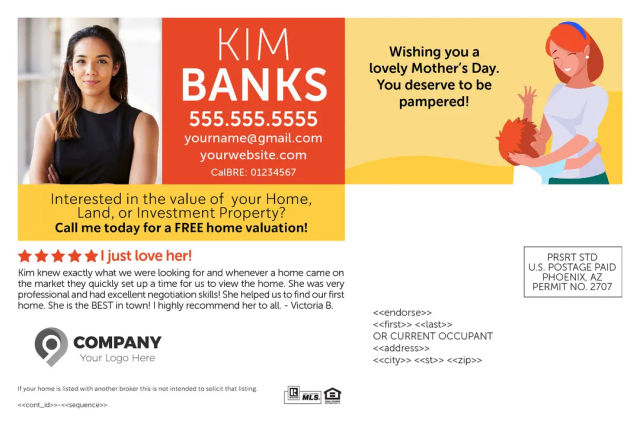 Mother's Day Real Estate Postcards