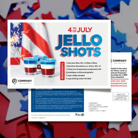 4th of july real estate postcards