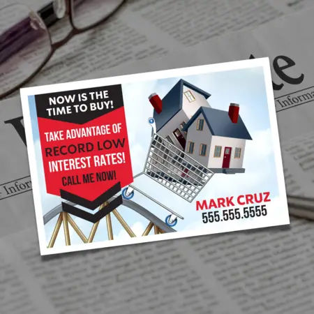 Low Interest Rate Home Loan Postcards