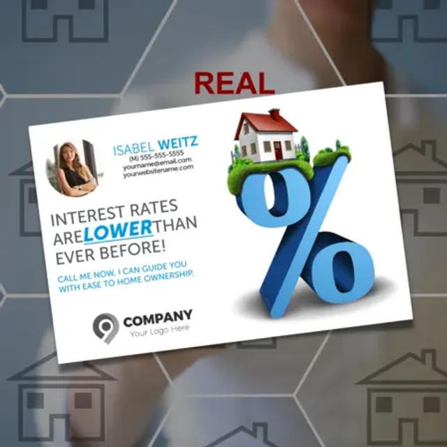 Low Interest Rate Home Loan Postcards