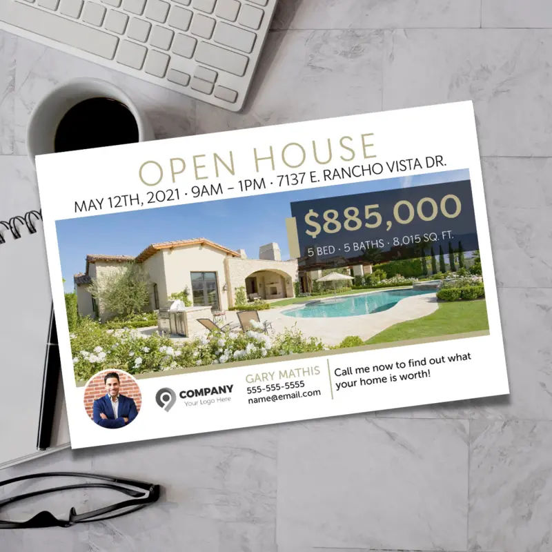 Postcards for open house realtors