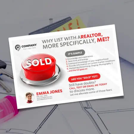Why List with a Realtor postcards