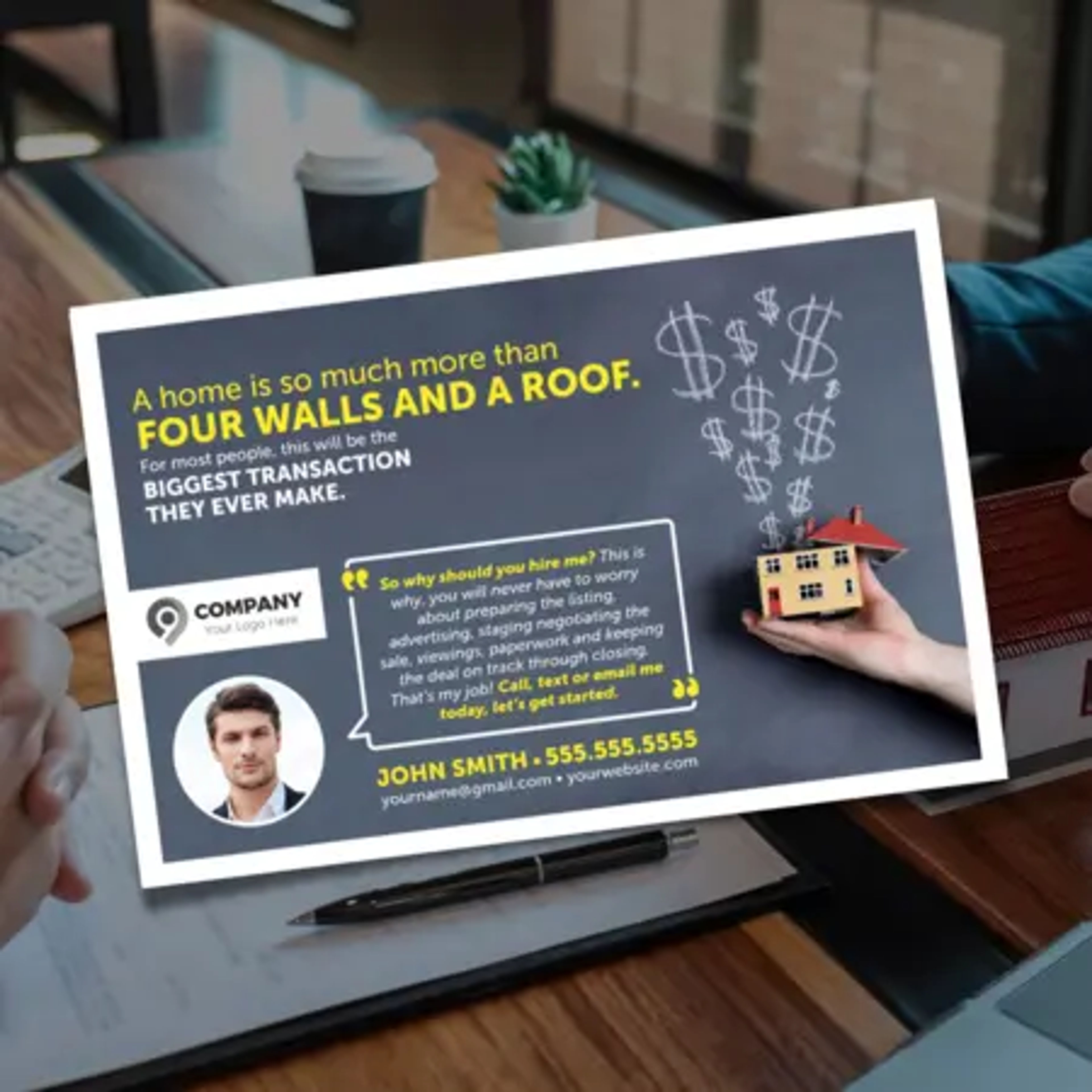 Why List with a Realtor postcards