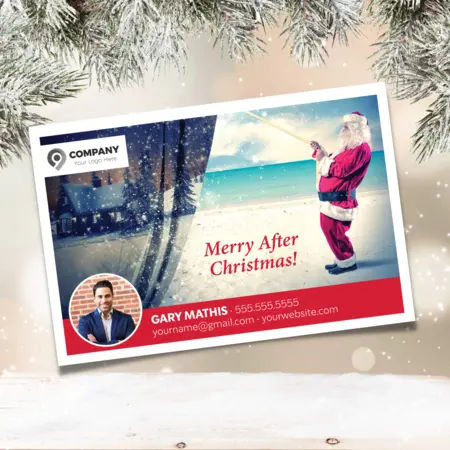 after christmas postcards